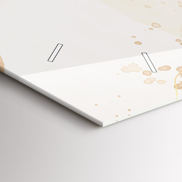 Zegar szklany poziomy Akwarela plamy