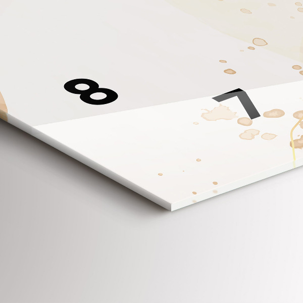 Zegar szklany poziomy Akwarela plamy