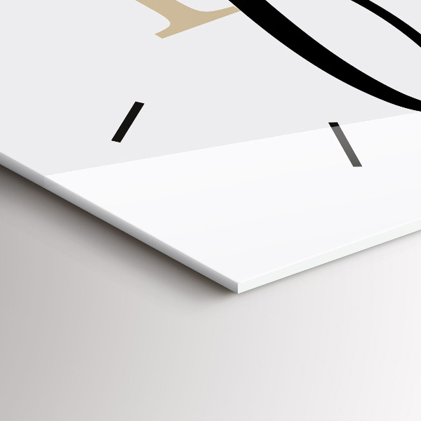 Zegar szklany poziomy Napis Rodzina