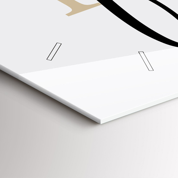 Zegar szklany poziomy Napis Rodzina