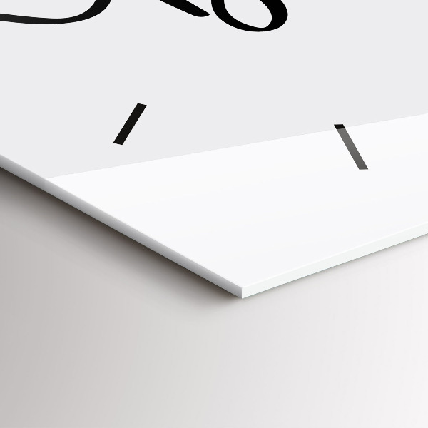 Zegar szklany poziomy Napis Bon voyage