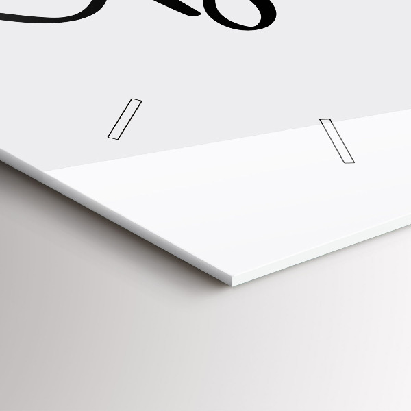 Zegar szklany poziomy Napis Bon voyage