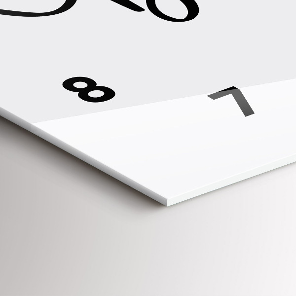 Zegar szklany poziomy Napis Bon voyage