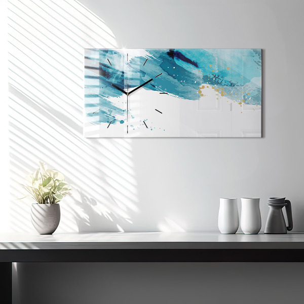 Zegar szklany poziomy Pociągnięcia pędzla