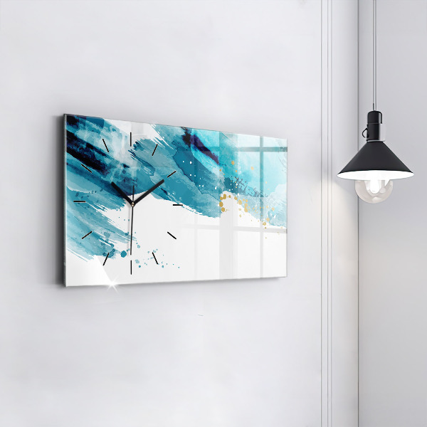 Zegar szklany poziomy Pociągnięcia pędzla