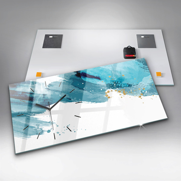 Zegar szklany poziomy Pociągnięcia pędzla