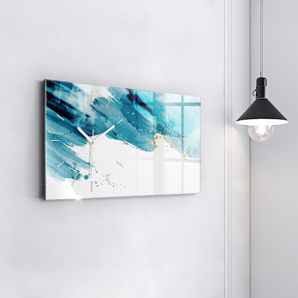 Zegar szklany poziomy Pociągnięcia pędzla