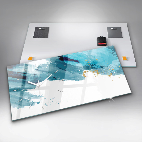 Zegar szklany poziomy Pociągnięcia pędzla