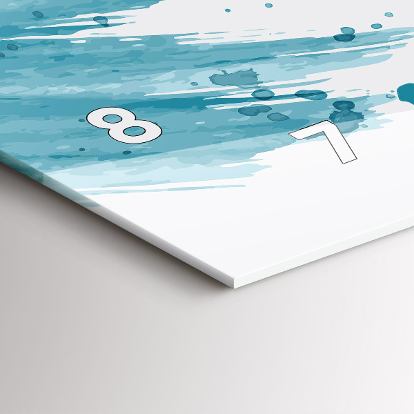 Zegar szklany poziomy Pociągnięcia pędzla