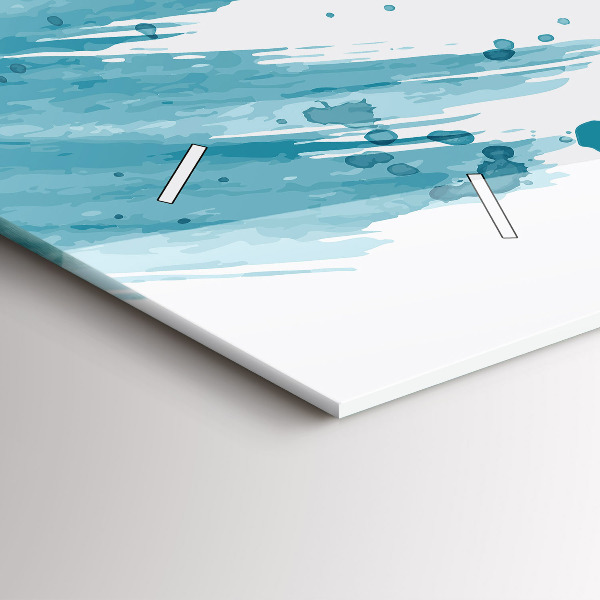 Zegar szklany poziomy Pociągnięcia pędzla