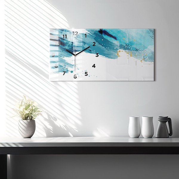 Zegar szklany poziomy Pociągnięcia pędzla