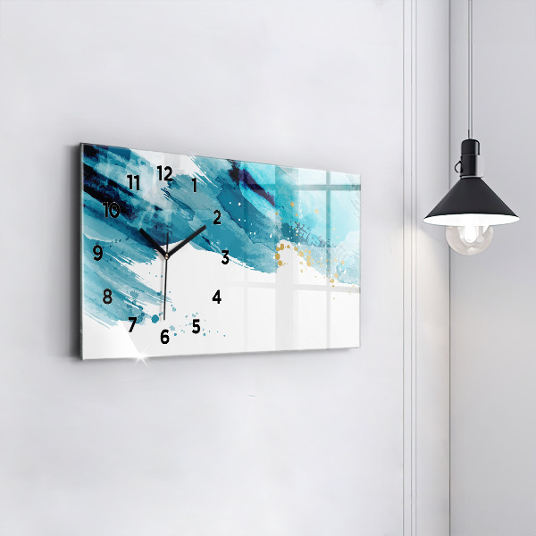 Zegar szklany poziomy Pociągnięcia pędzla