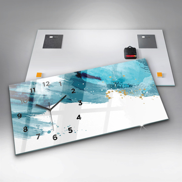 Zegar szklany poziomy Pociągnięcia pędzla