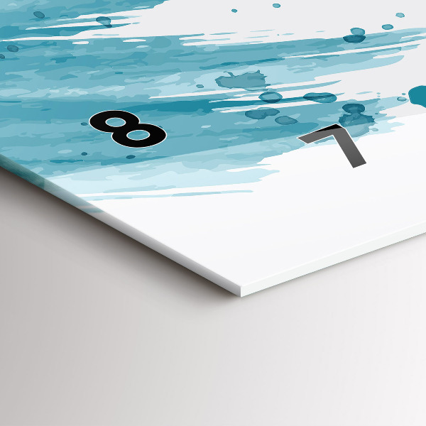 Zegar szklany poziomy Pociągnięcia pędzla