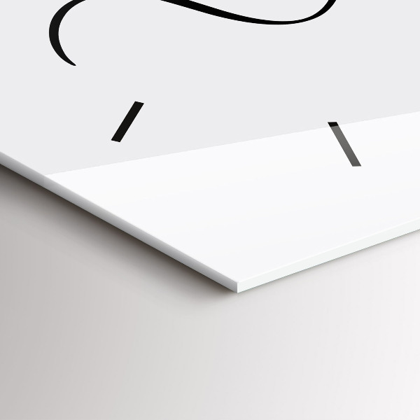 Zegar szklany poziomy Napis Memories