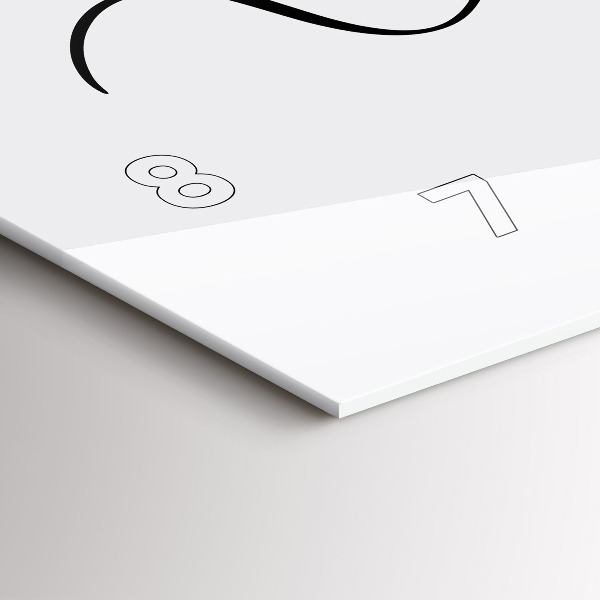 Zegar szklany poziomy Napis Memories