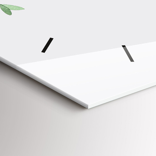 Zegar szklany poziomy Liście roślin