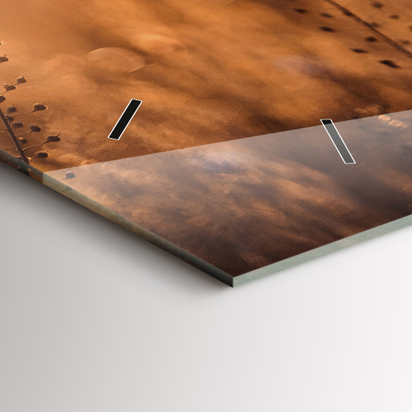 Zegar szklany poziomy Pole wschód słońca