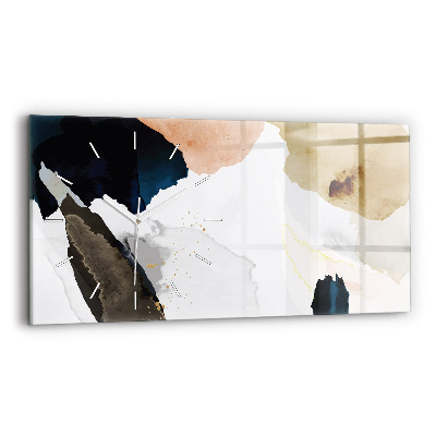 Zegar szklany poziomy Plamy abstrakcja