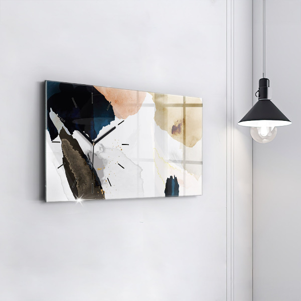 Zegar szklany poziomy Plamy abstrakcja