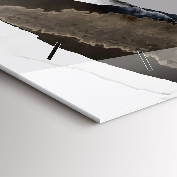 Zegar szklany poziomy Plamy abstrakcja