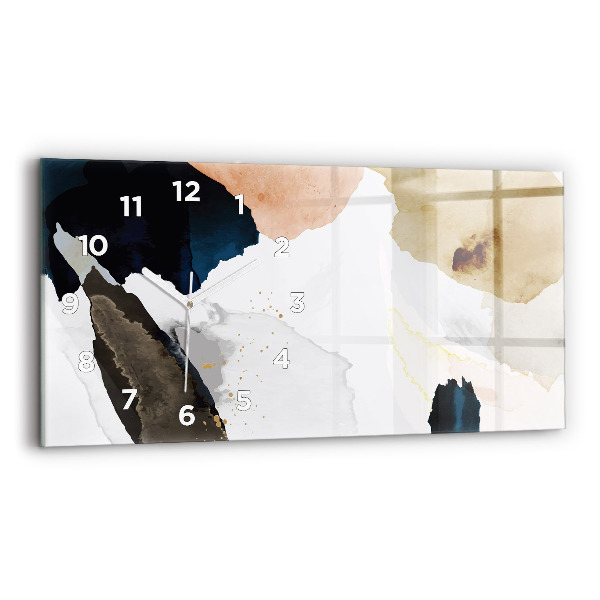 Zegar szklany poziomy Plamy abstrakcja