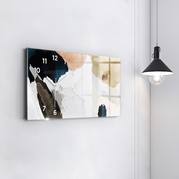 Zegar szklany poziomy Plamy abstrakcja