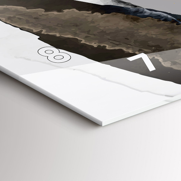 Zegar szklany poziomy Plamy abstrakcja