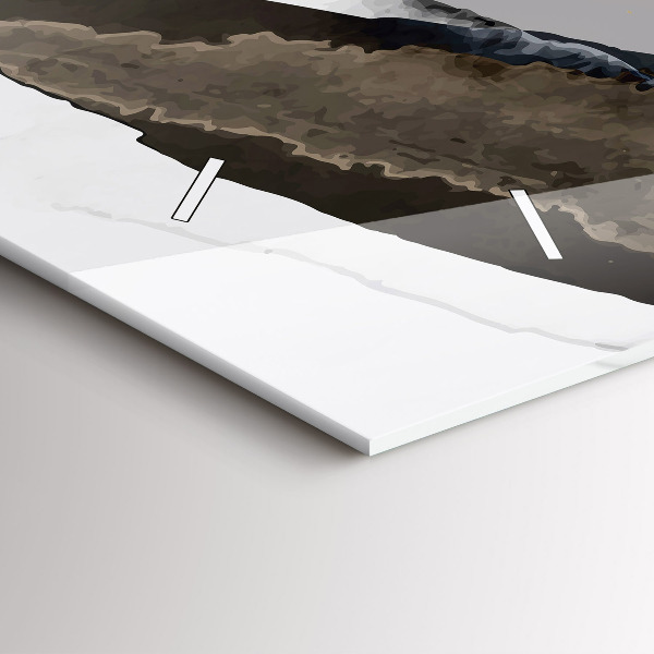 Zegar szklany poziomy Plamy abstrakcja