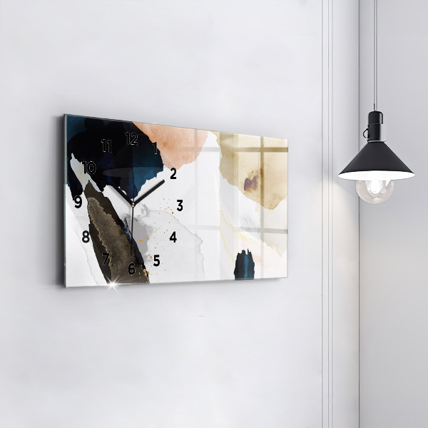 Zegar szklany poziomy Plamy abstrakcja