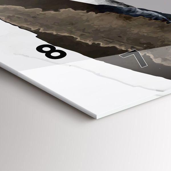 Zegar szklany poziomy Plamy abstrakcja