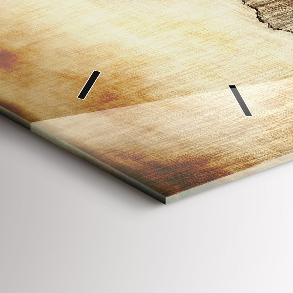 Zegar ścienny poziomy Stara mapa świata