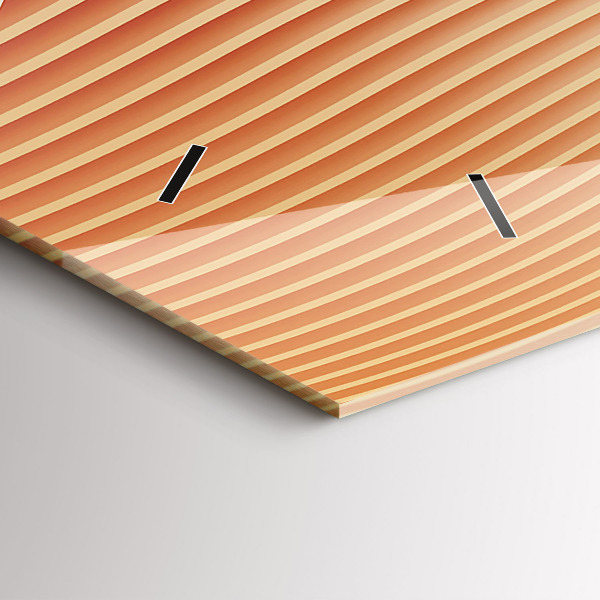 Zegar szklany poziomy Fale abstrakcja wzór