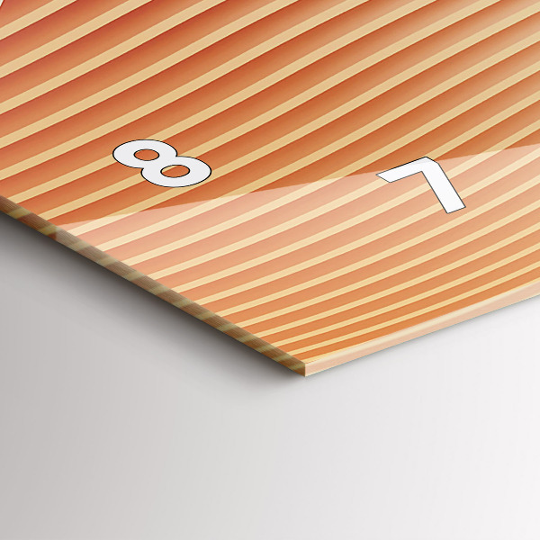 Zegar szklany poziomy Fale abstrakcja wzór