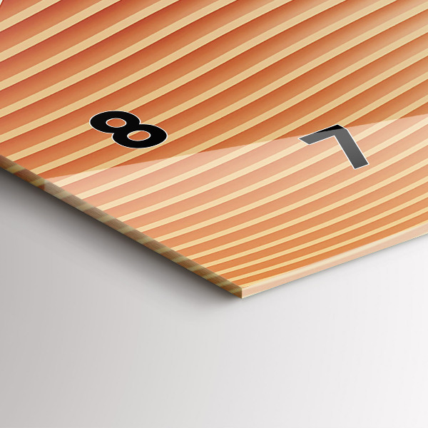 Zegar szklany poziomy Fale abstrakcja wzór