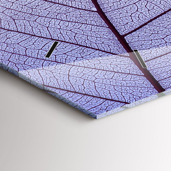 Zegar szklany poziomy Liście natura