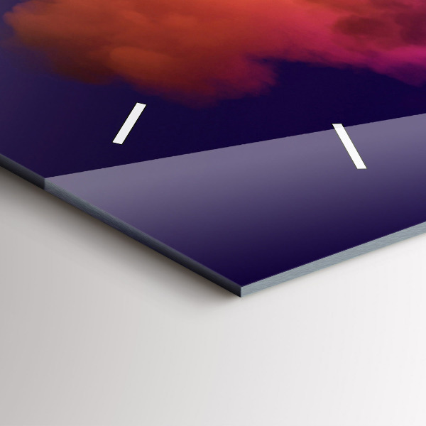 Zegar szklany poziomy 3D dym abstrakcja