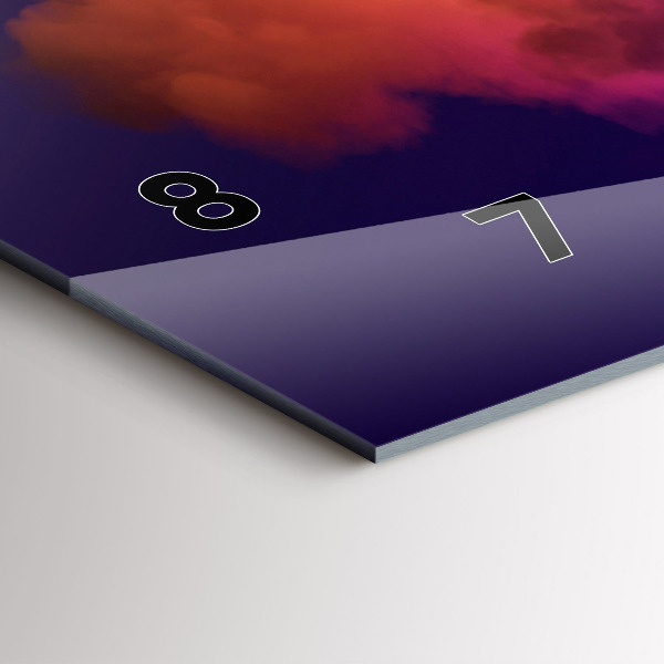 Zegar szklany poziomy 3D dym abstrakcja