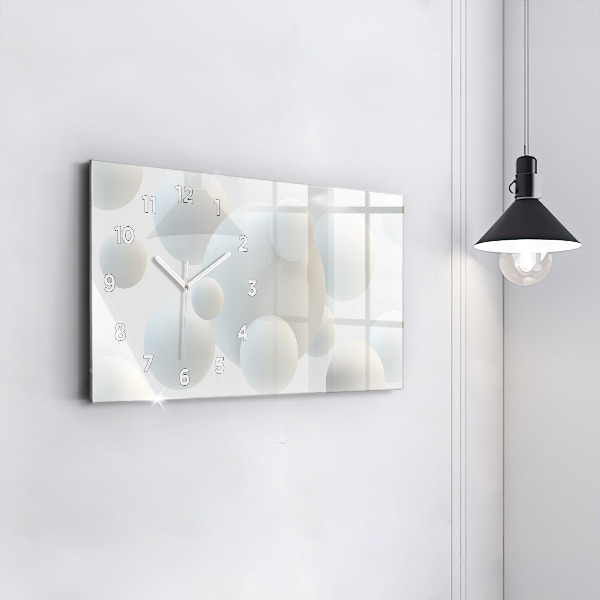 Zegar szklany poziomy Piłki abstrakcja