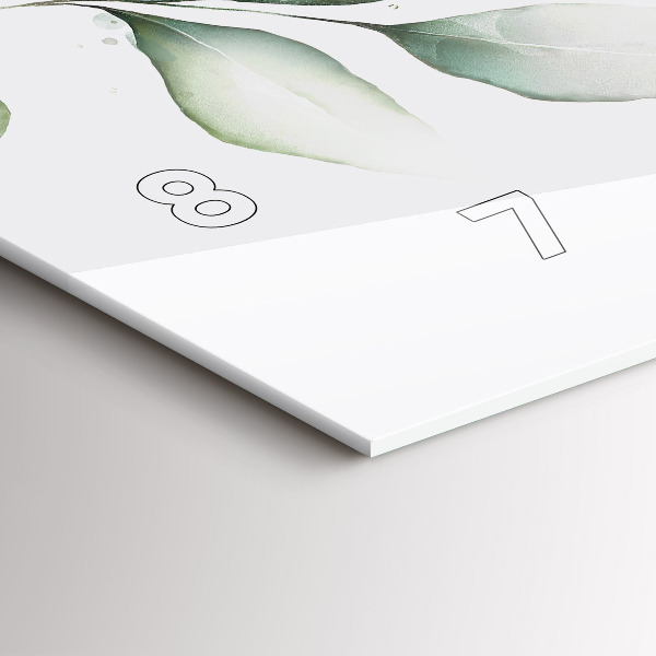 Zegar szklany poziomy Abstrakcja liście