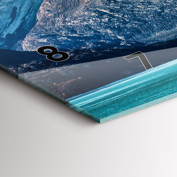 Zegar szklany poziomy Wieloryb woda