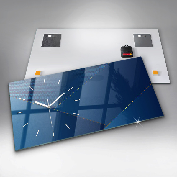 Zegar szklany poziomy Ozdobna abstrakcja