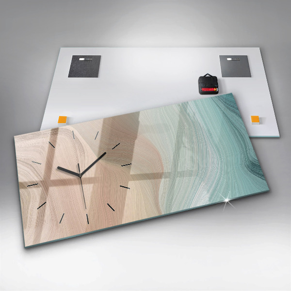 Zegar szklany poziomy Abstrakcja fal