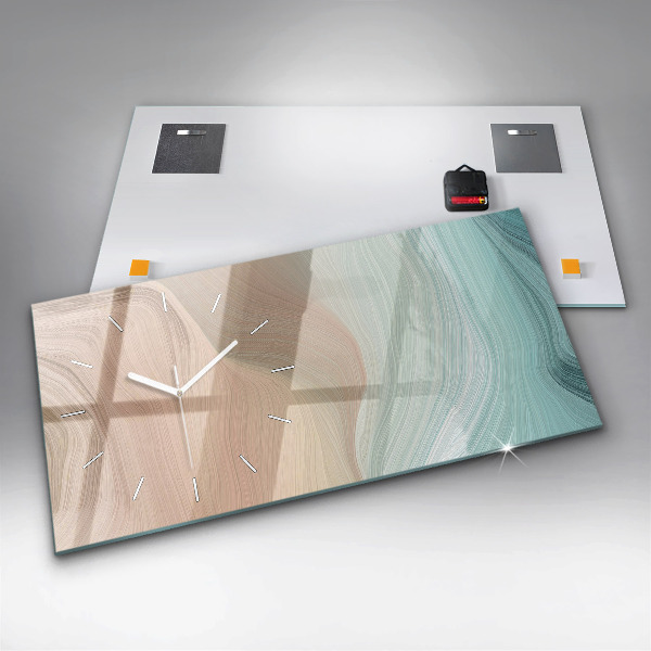 Zegar szklany poziomy Abstrakcja fal