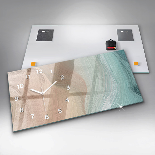 Zegar szklany poziomy Abstrakcja fal