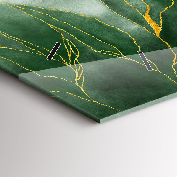 Zegar szklany poziomy Abstrakcja liście