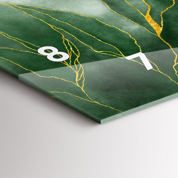 Zegar szklany poziomy Abstrakcja liście