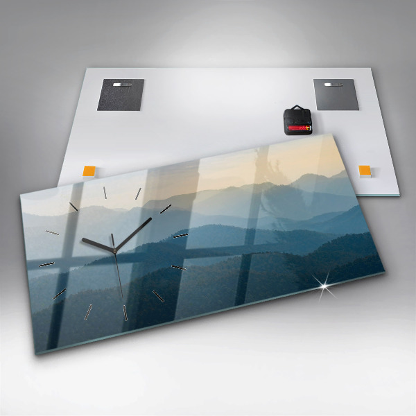 Zegar szklany poziomy Krajobraz abstrakcja