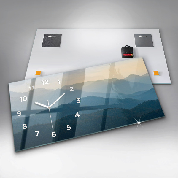 Zegar szklany poziomy Krajobraz abstrakcja