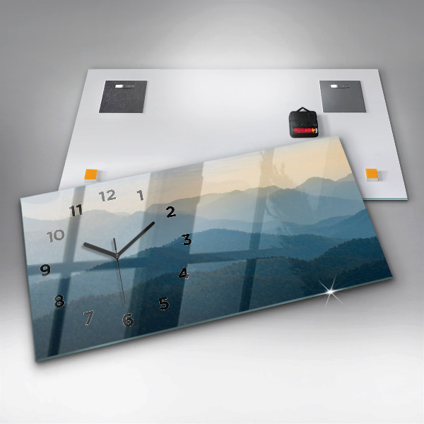 Zegar szklany poziomy Krajobraz abstrakcja